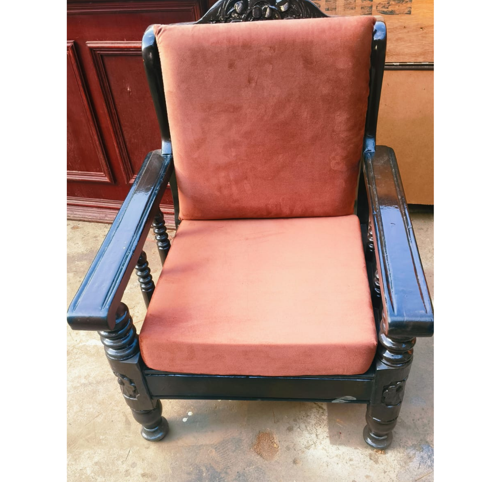 Teak wood sofa set for living room - Image 5