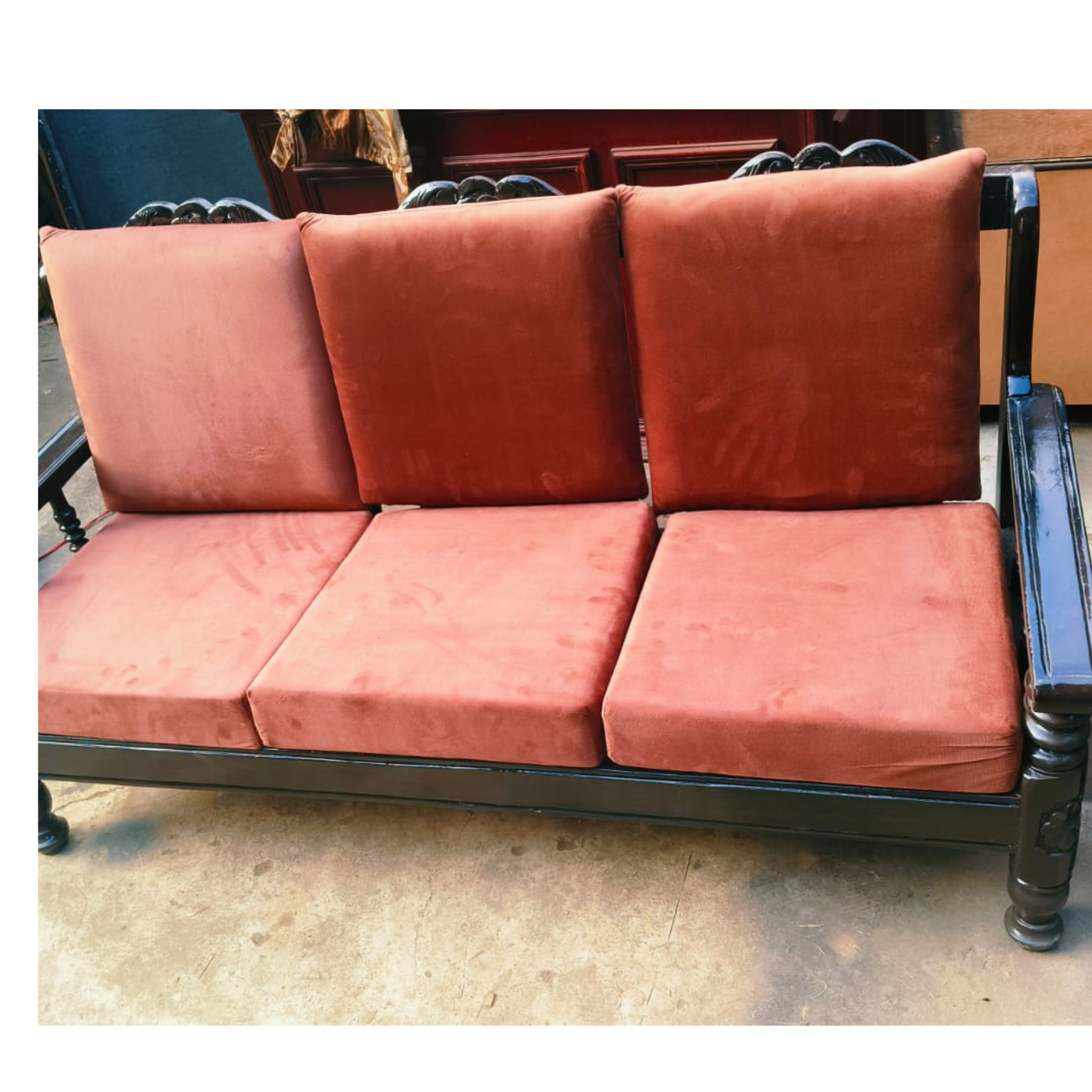 Teak wood sofa set for living room - Image 3