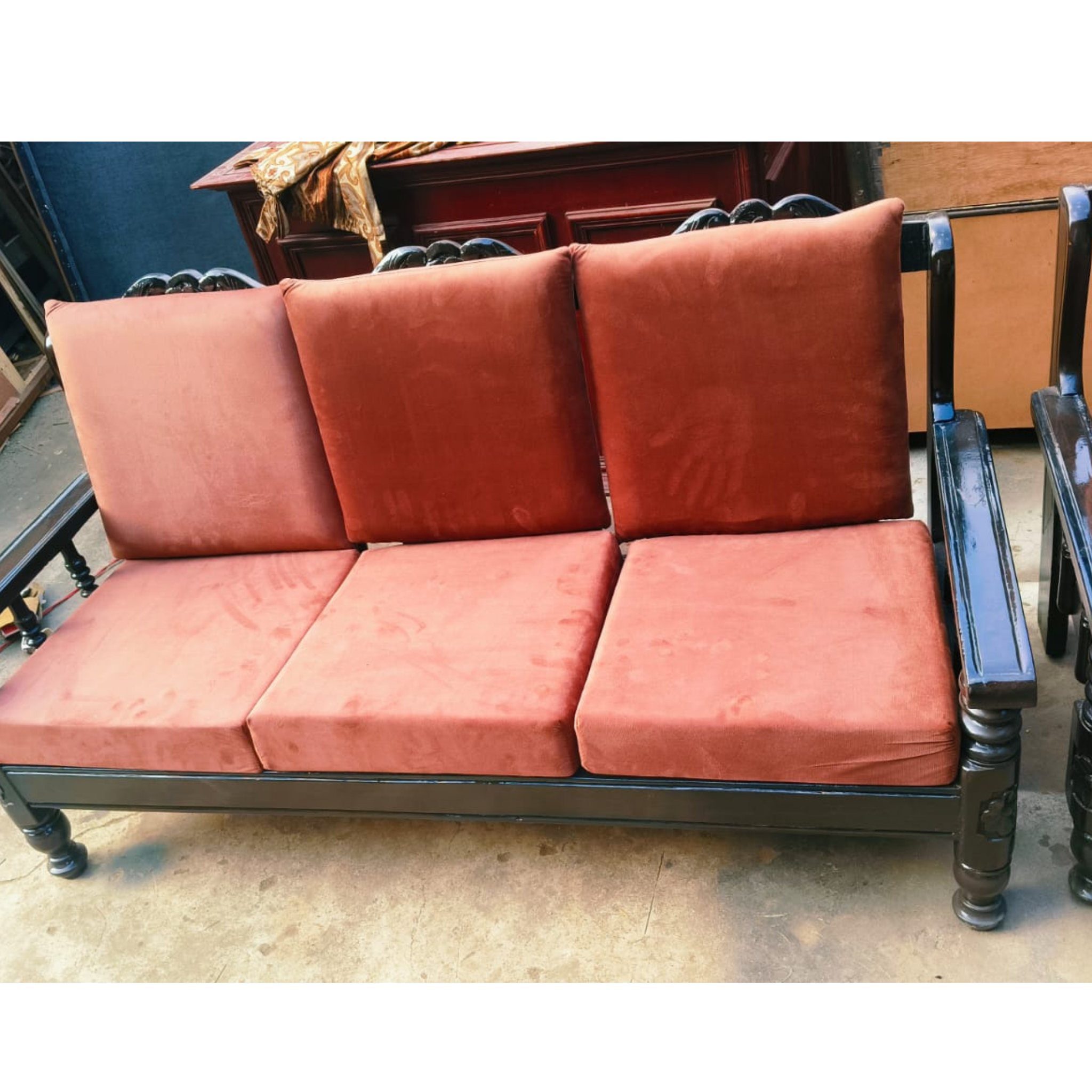 Teak wood sofa set for living room - Image 2