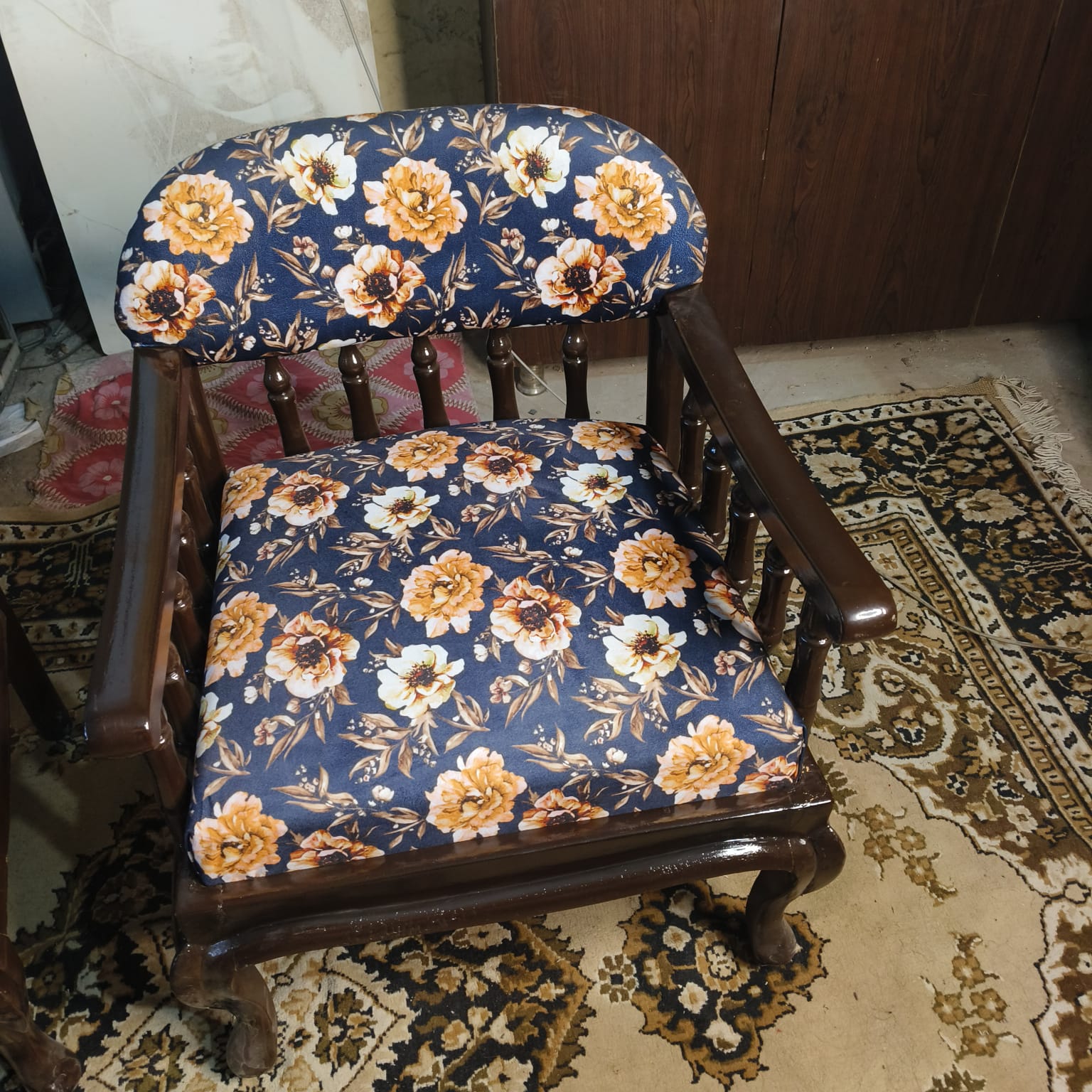 Pure teak wood Bed room chair - Image 4