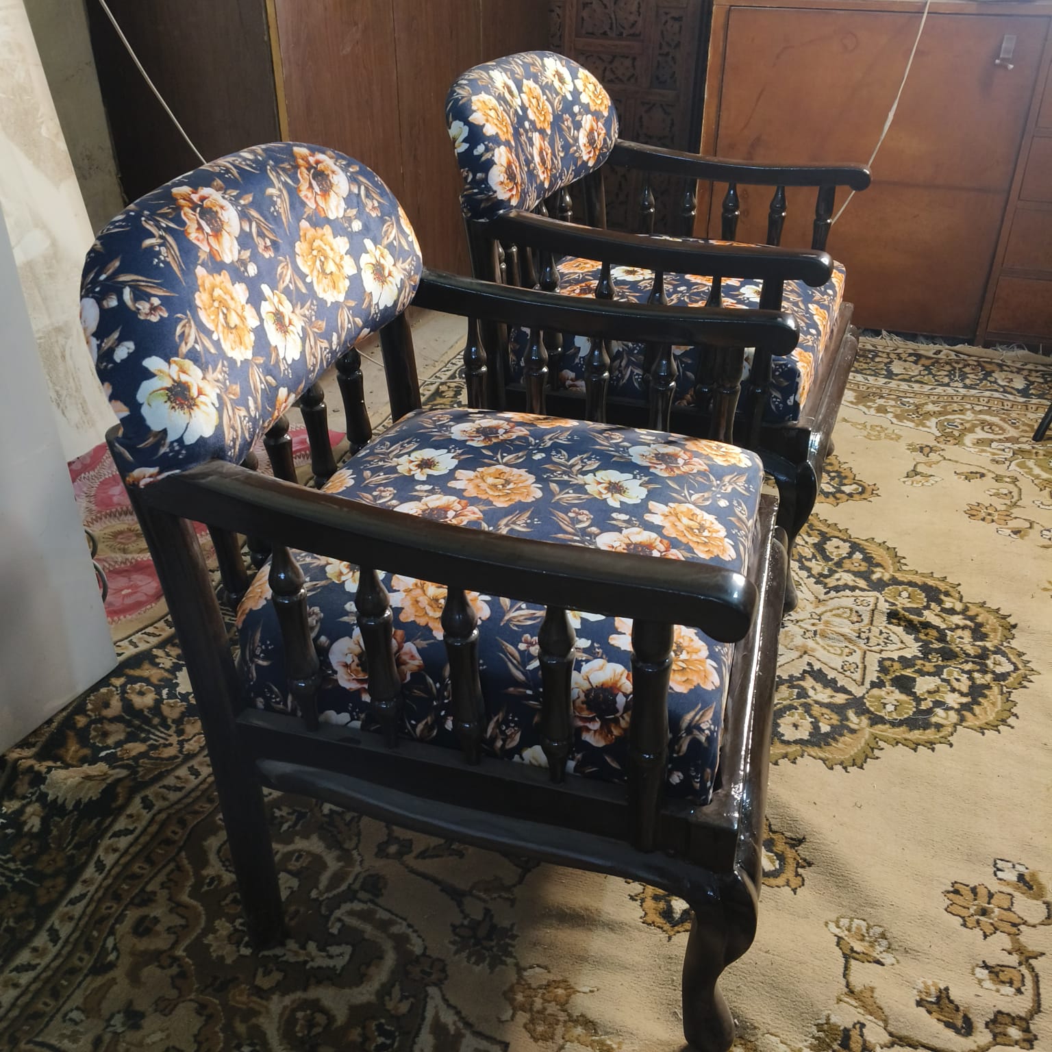 Pure teak wood Bed room chair - Image 5