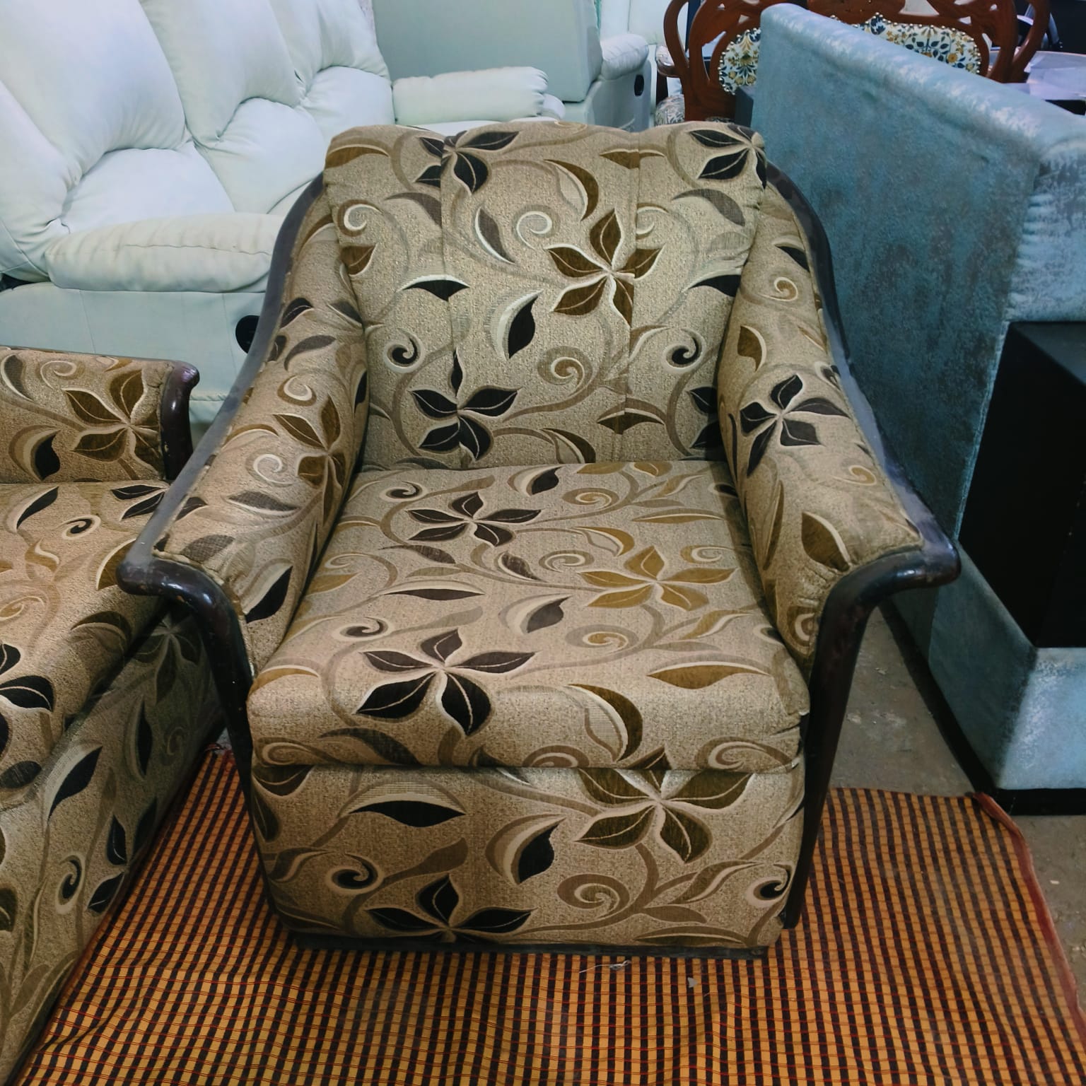 Solid teak wood sofa set - Image 4