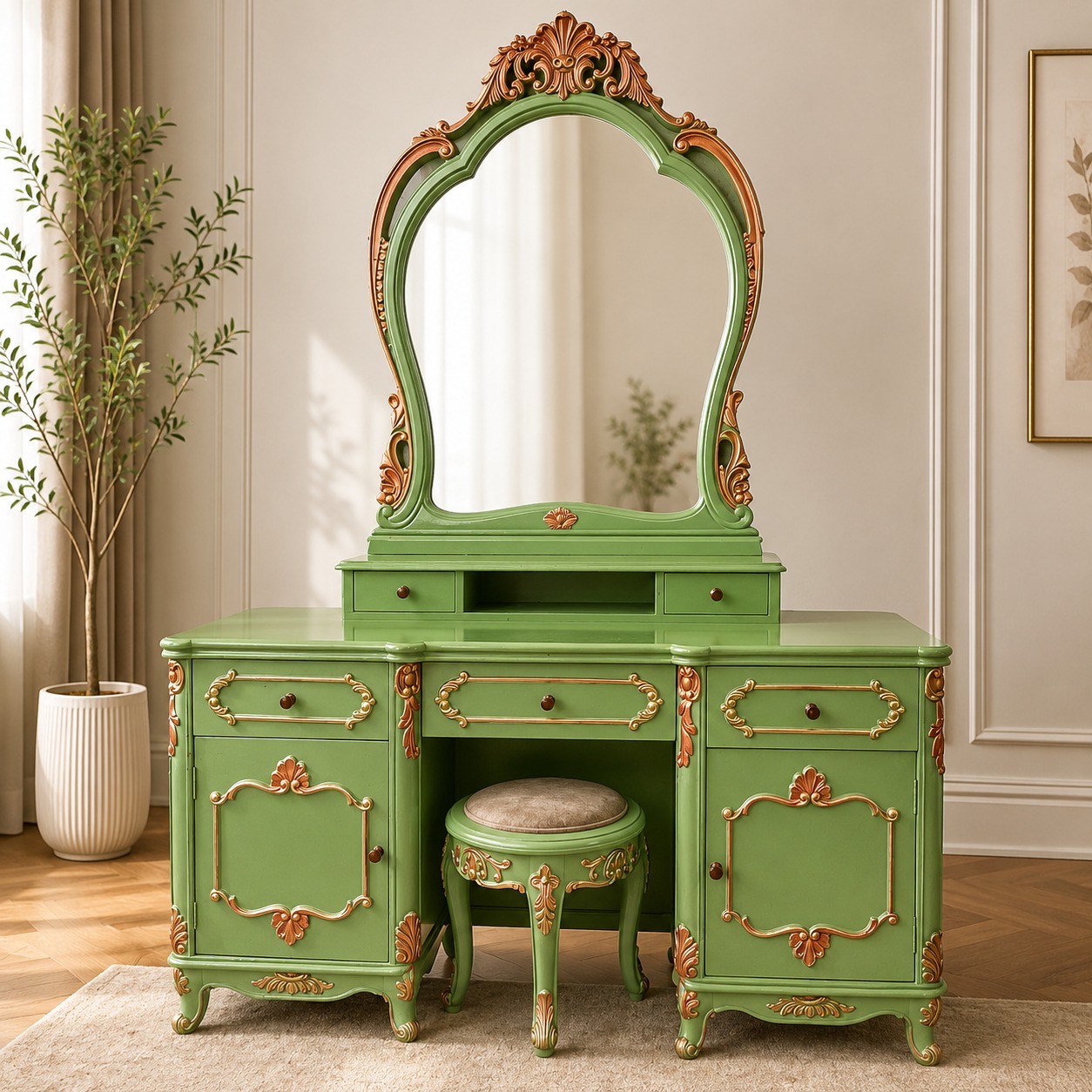 Solid wood dresser